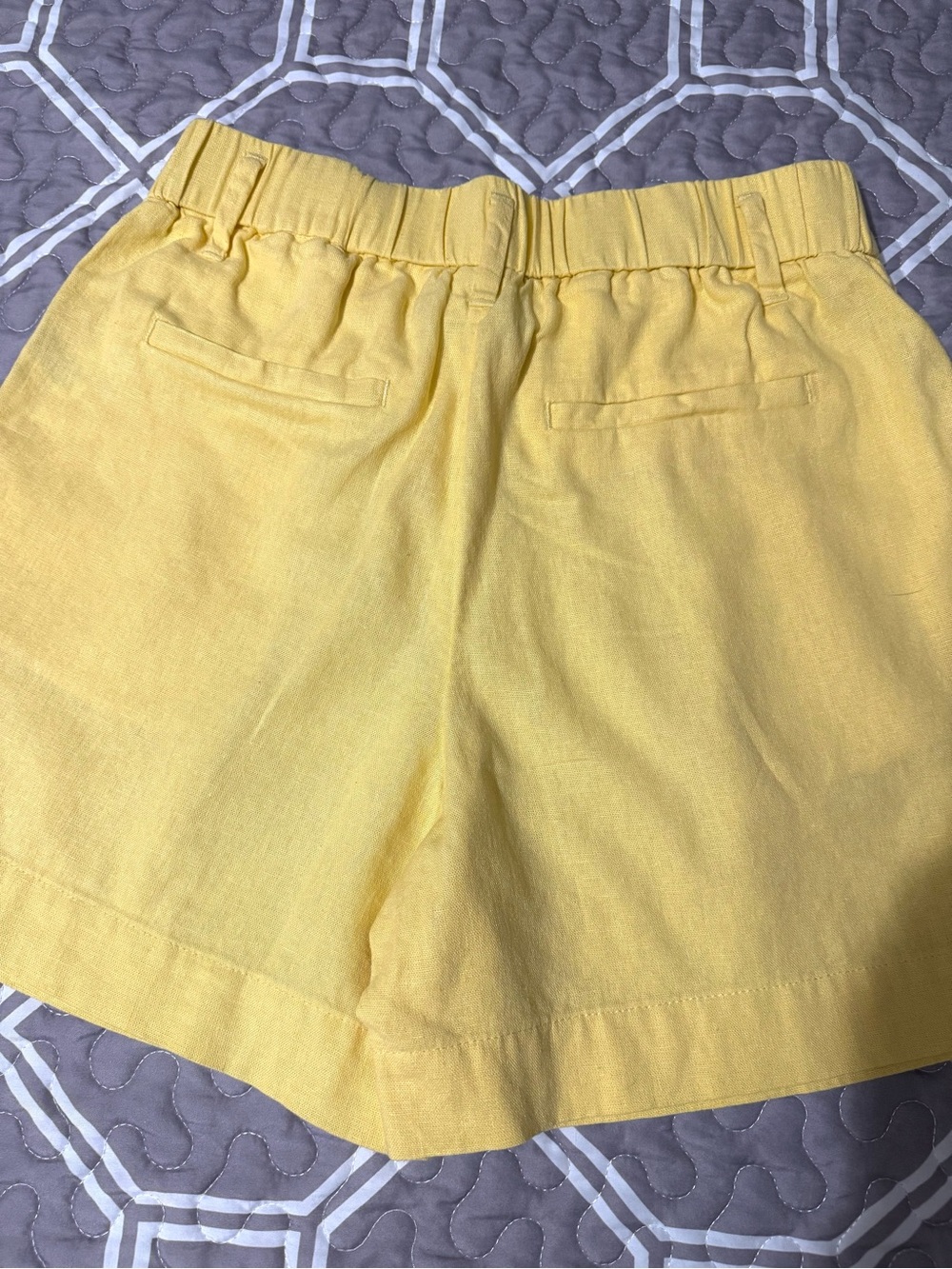 a new day Yellow Pleated High-Waist Women's Shorts - Picture 3 of 5
